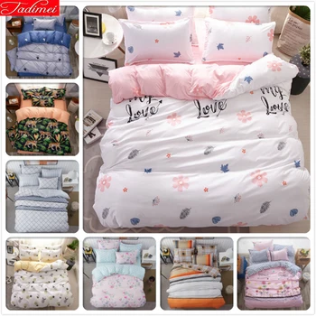 

Lover Sweet Duvet Cover Sheet Pillowcase 3/4 pcs Bedding Set Soft Cotton Bed Linens Single Twin Queen King Size 180x220 200x230