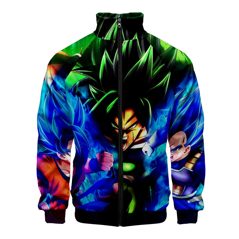 Купить Супер броли Dragon Ball 3D куртка с воротником-стойкой Harajuku крутая модная на молнии для | Мужские куртки (4000118791198)