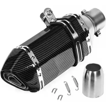 

ALLOMN Exhaust Pipe Wear-Proof 51MM Motorcycle Exhaust Pipe Muffler Moto Bike Pot Tailpipe for Honda Yamaha KTM Kawasaki Ducati