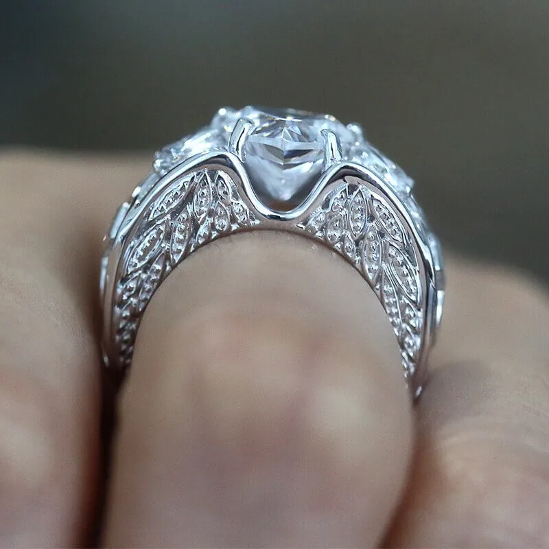 

925 Sterling Sliver Heart Diamond 2 Carats Jewelry Ring for Women Anillos De Bizuteria Gemstone Silver 925 Jewelry Wedding Rings