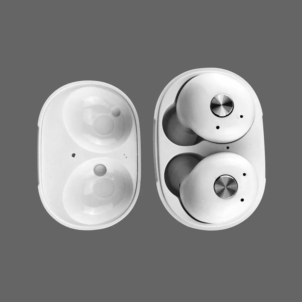 Мини Bluetooth наушники спортивные беспроводные стерео музыкальные наушники-вкладыши с шумоподавлением с микрофоном с портативным зарядным устройством