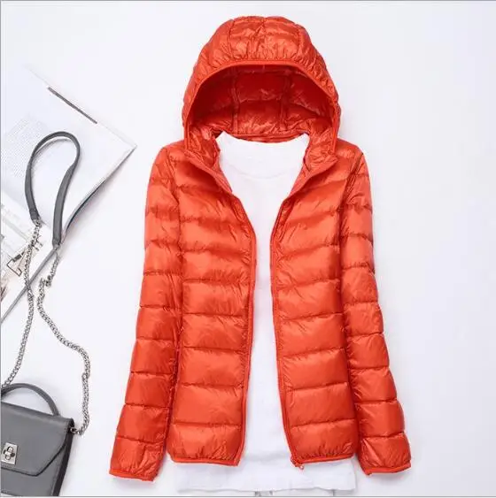 Moxeay Winter Women Down Jacket Ultra Light Down 90% White Duck Down Coat Jacket ladies' Hooded Down Parkas Quality Brand Spring