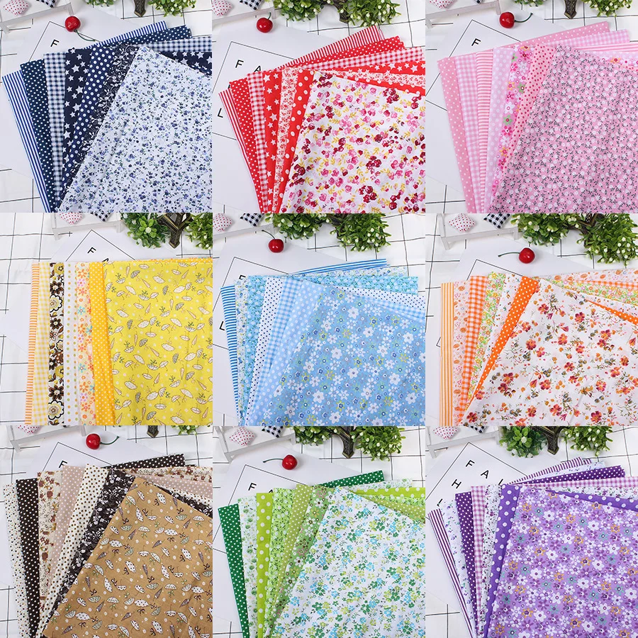 

25x25cm 50x50cm Cotton Fabric Printed Cloth Sewing Quilting Fabrics For Patchwork Needlework DIY Handmade Accessories