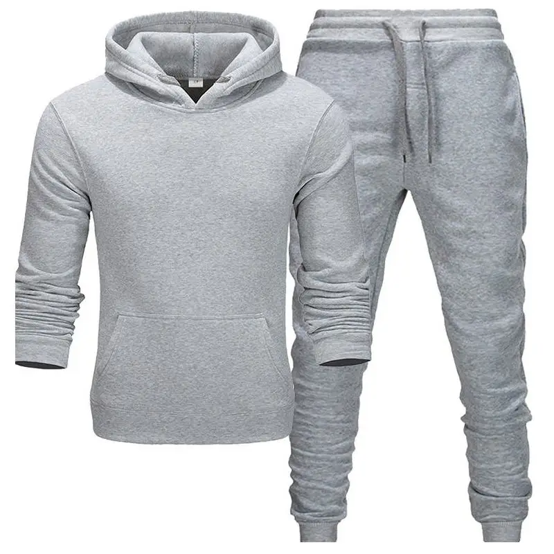 

Sparsil Unisex Fashion Hoodies Set Men Hoodies+Pants 2 Pieces Suit Women Tracksuit Solid Color Sweatshirt Sport Suit Streetwear