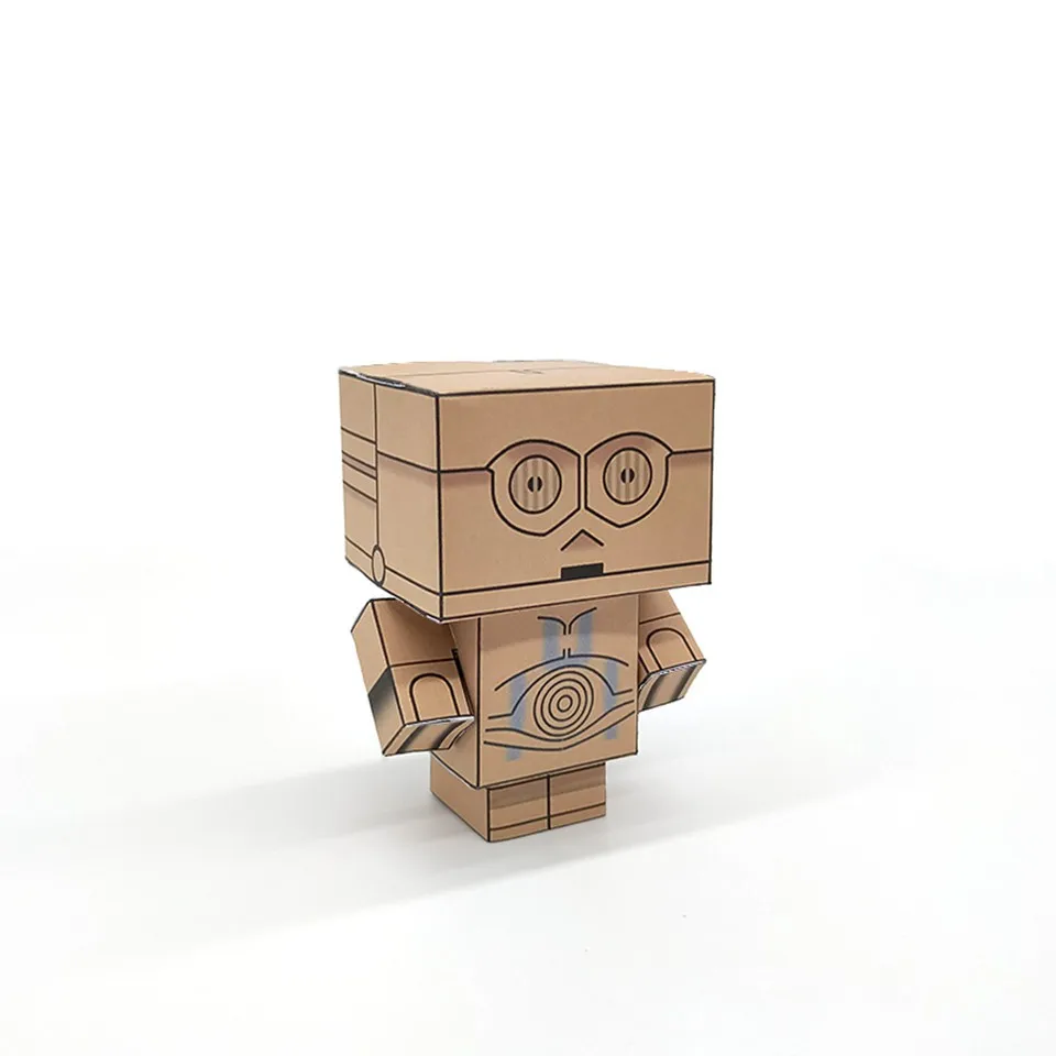 Без клея Звездные войны Робот C-3PO см.-Threepio мини 3D бумажная модель бумага ремесло Фильм рисунок DIY Cubee дети взрослые ремесло игрушки CS-044