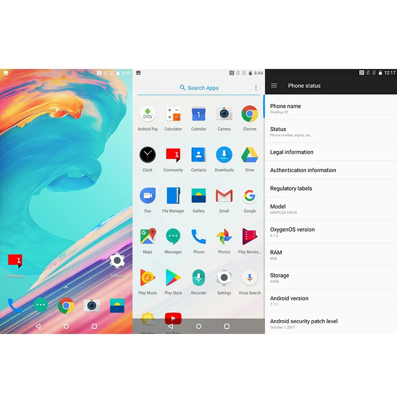 Смартфон OnePlus 5 T с глобальной ПЗУ 6 ГБ/8 ГБ 64 ГБ/128 Восьмиядерный процессор Snapdragon 835 01