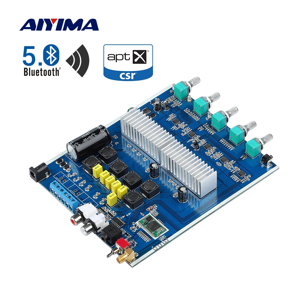 Усилитель сабвуфера AIYIMA TPA3116 Bluetooth 5 0 2x50 Вт + 100 2 1 каналов мощность звука усиление