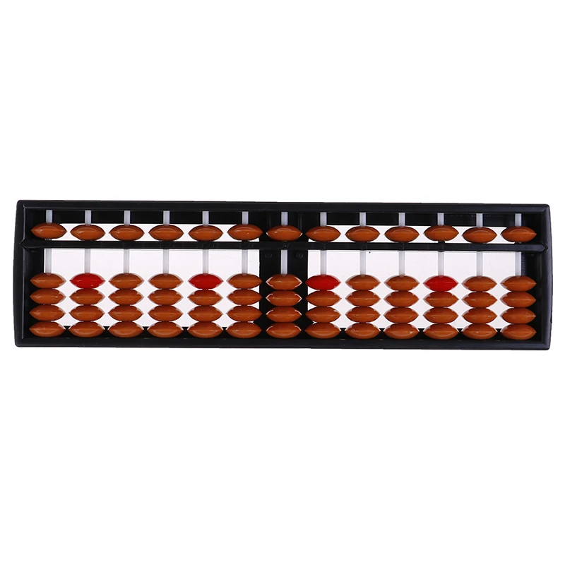 White 13 Columns Plastic Abacus Education Math Learning Tool 