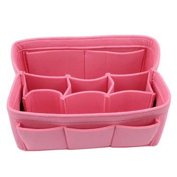 

Felt Storage Basket Multifunction Organizer Box Desk Debris Storage Basket Fashion Makeup Storage Bag Multi-pocket Felt Bag