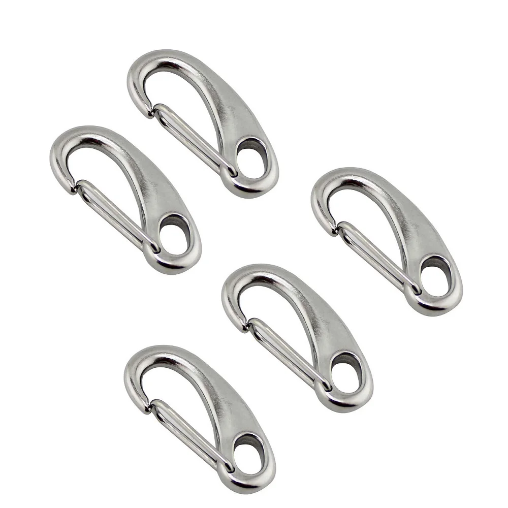 

5PCS 100mm 304 Stainless Steel Egg Shape Snap Hook For Dog Chain Spring Snap Hooks