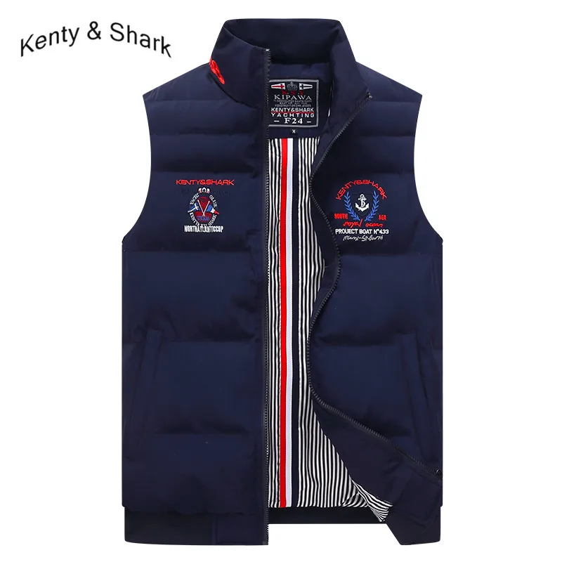 Het spijt me Charmant intelligentie Kenty & Shark Brand Men's Jackets Sleeveless Thick Cotton Liner Vest Parka  Coat Fashion Casual Waist Coat Big Size 3xl 4xl - Vests - AliExpress