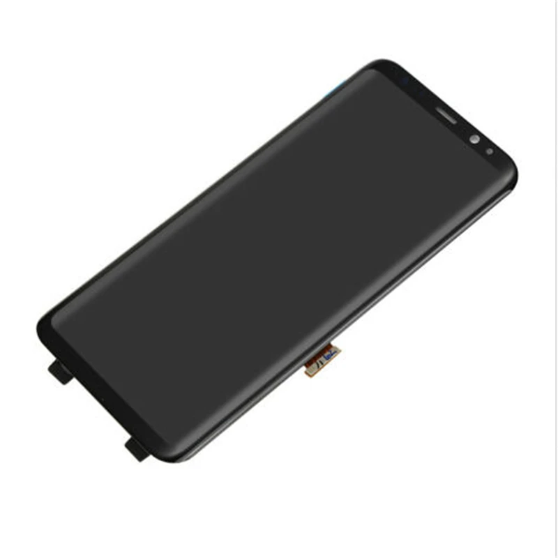 Для Samsung Galaxy S8 plus G955F G955A G955FD ЖК-дисплей с сенсорным Dcreen дигитайзер супер AMOLED экран без рамки - Цвет: Черный