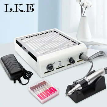 

LKE 60W Nail Dust Collector 2In1 Nail Drill Powerful Nail Vacuum Cleaner 35000RPM Art Equipment Manicure Salon Pedicure Machine