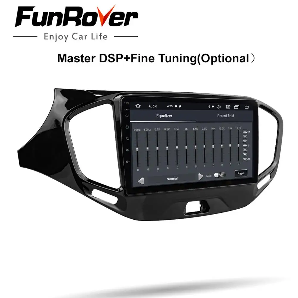 Funrover 2.5D ips для LADA Vesta Cross Sport 2 2din android9.0 автомобильный Радио мультимедийный плеер Авторадио Навигация gps 2G+ 32G nodvd