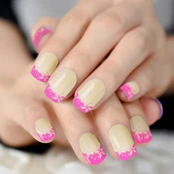 

24pcs Reusable Full Cover Matte Shiny False Nail Tips for Decorated Stiletto Design Press On Nails Art Fake Extension Tip