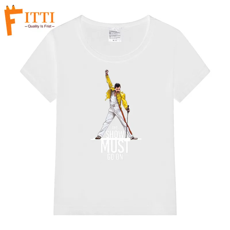 Одинаковые комплекты для семьи черная хлопковая футболка с надписью «Freddie Mercury The queen» Одинаковая одежда для семьи футболки для детей, мужчин и женщин - Цвет: T44B-White