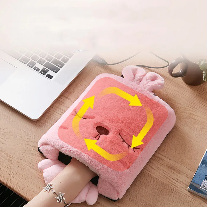 USB нагревательный коврик милый мультяшный электрический грелка для рук коврик для мыши Зимний толстый тепловой коврик для мыши с подогревом с поддержкой запястья PC тепловой коврик