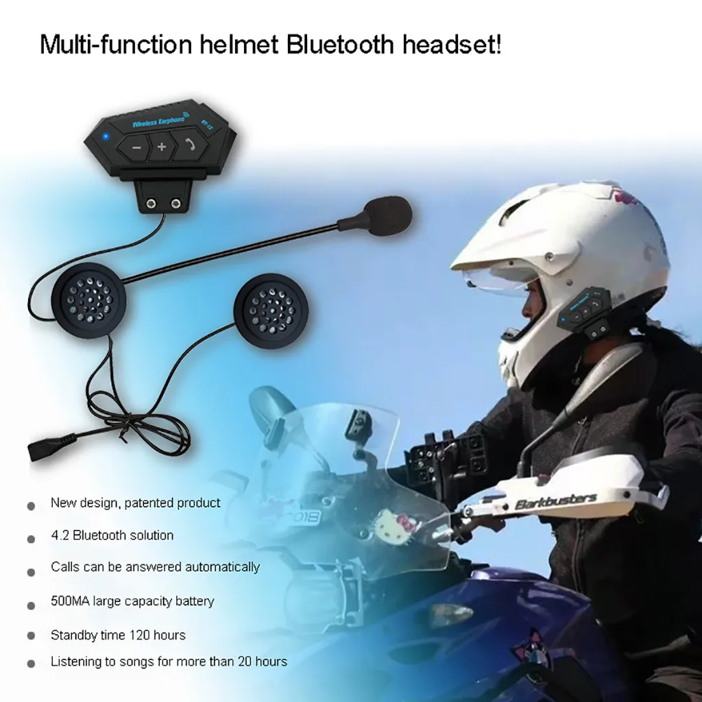 

Motorcycle Helmet Headset Helmet Movement Stereo 4.2 EDR 2.4026GHz-2.480GHz Lithium battery 3.7V/500mA Built-in high-quality 8X