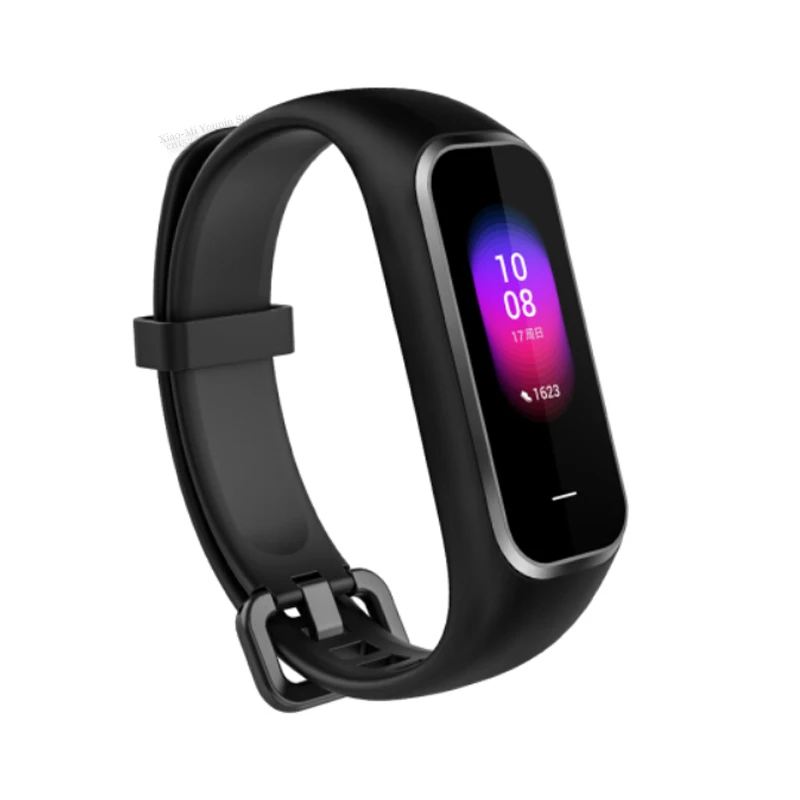 black Xiaomi 1S NFC умный Браслет AMOLED цветной экран Smartband встроенный многофункциональный монитор сердечного ритма Эй+ 1S браслет - Цвет: black