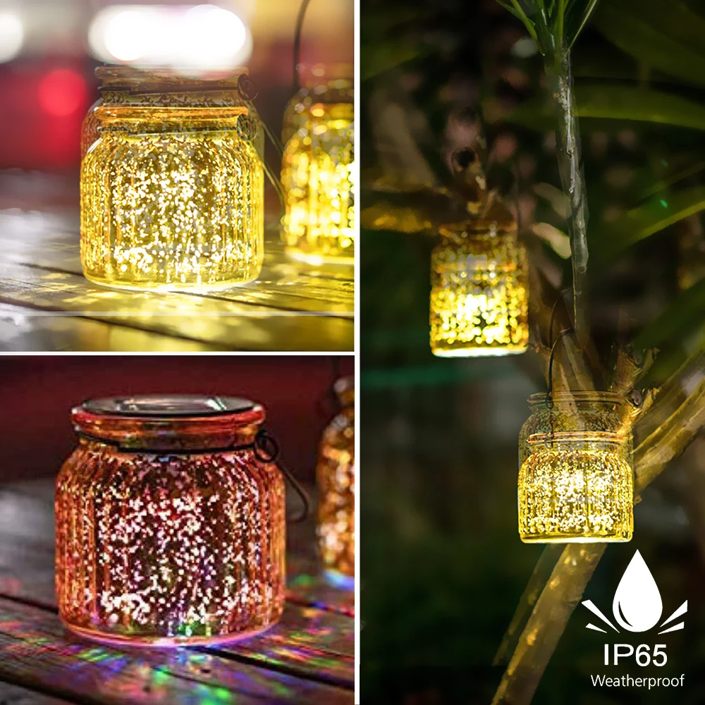 

DIDIHOU Solar Powered Mason Jar Lid Light LED Fairy Light String Decoration Garden Lights