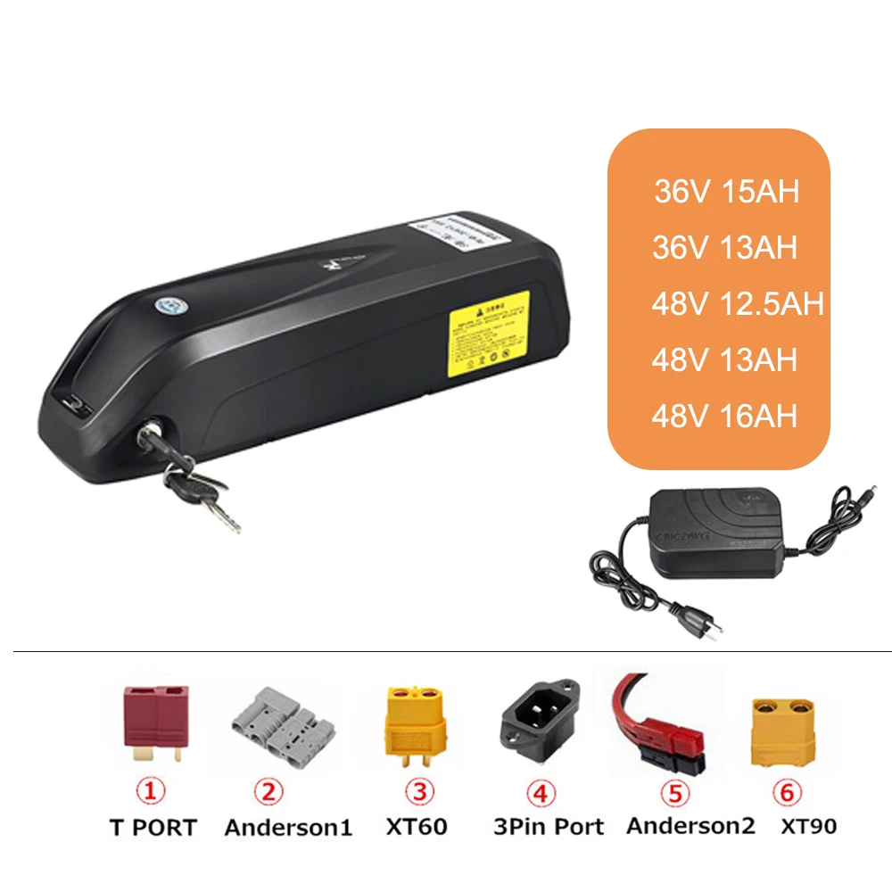 48 V, фара для электровелосипеда в Батарея 36V 12.5ah/13ah/15ah/16ah Электрический велосипед Батарея литий хайлон LG 18650 ячейки с 2A Зарядное устройство рамки Батарея
