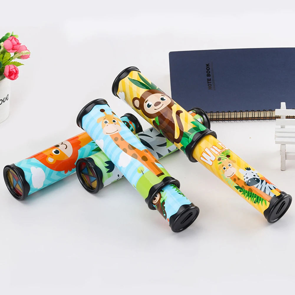Творческий вращающийся красочный мир животных калейдоскоп Развивающие игрушки для детей подарок Интерактивная логическая Магия Классические игрушки