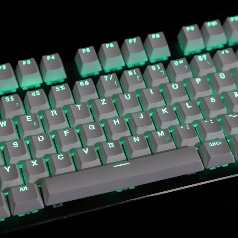 Ymdk-iso Double Shot Pbt Brilhar Através do Oem Perfil Keycap Grupo 105 Perfil Alemão Adequado para Cherry mx Switches Teclado Mecânico - Imagem 5