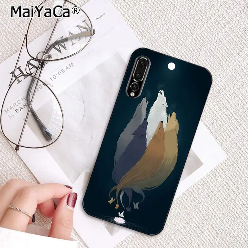 MaiYaCa волк чехол для телефона с рисунком в виде животного для huawei P20 P30 P20Pro P20Lite P30Lite Psmart P10 9lite