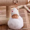 2022 New Cute Sleeping Baby Fluffy Pompom Plush Doll Hanging Pendant Key Ring Keychain/key ring Sleeping Baby Doll Keychain HOT ► Photo 1/6