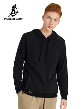 

Pioneer Camp Black Hoodies Male Streetwear Casual Famous Brand Clothing Solid Plain Man Sweatshirt with Hood AWY908188