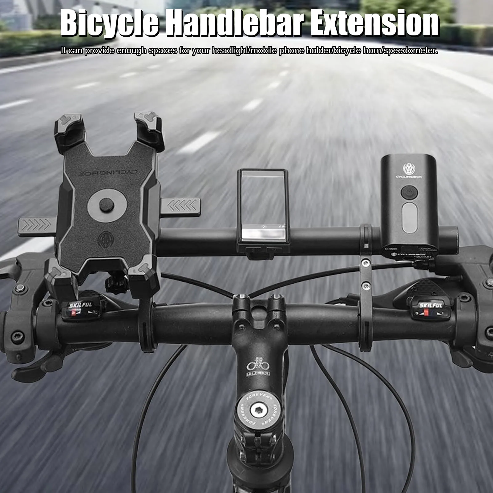 30cm Bicycle Handlebar Extender Aluminum Alloy Bike Extender Bicycle Handlebar Extension Bracket Front Light Stand bicycle accessories bicycle handlebar extender bicycle handlebar extension bicycle bracket