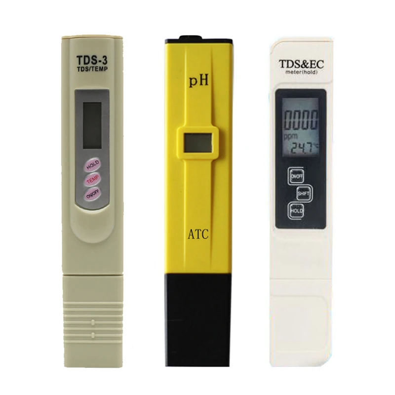 3 Portable Digital Water Quality Test Set TDS Meter 0-14 PH Tester EC Conductivity Measure Pen Drinking Water Purity Test Tool