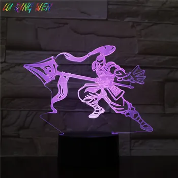 

League of Legends The Seneschal of Demacia Led Night Light Holiday Boyfriend Gift Home Decoration LOL Xin Zhao Table Night Lamp