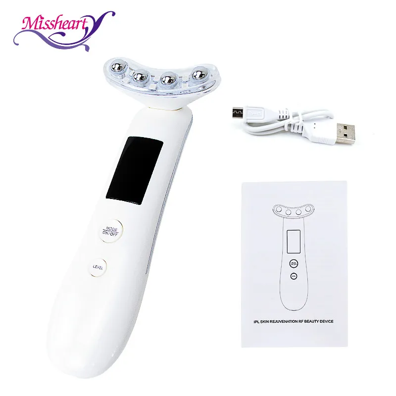 MissHeart 3 в 1 RF Beauty Device EMS LED Photon Электропорация кожи подтягивает омоложение удаление