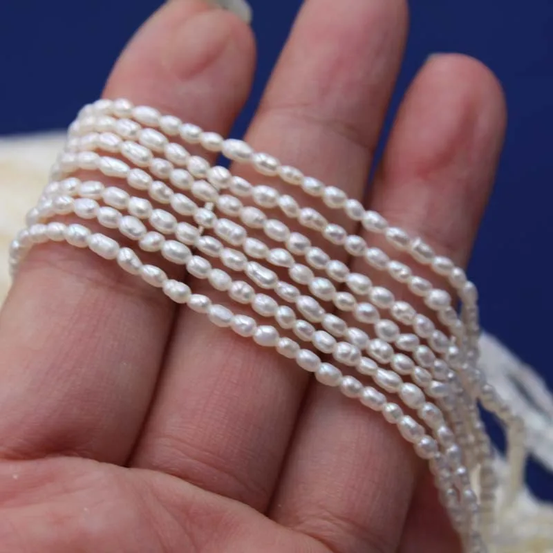 2 3mm Small Rice Pearls Elegant Jewelry 