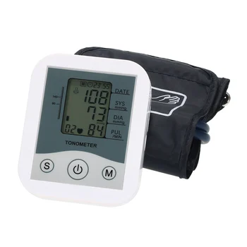 

Arm Sphygmomanometer LCD Digital Blood Pressure Monitor Pulse Rate IHB Arrhythmia Pulse Scanning Oscillometry Measuring Machine