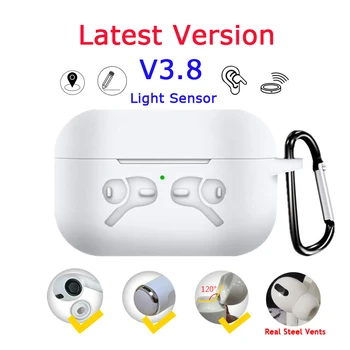 

[Noise Cancelling + Transparency] V3.8 Light Sensor Bluetooth Earphones AP Pro Airoha AB 1536U Rename + GPS Wireless Earbuds