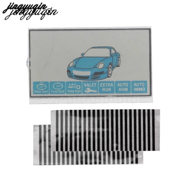 

jingyuqin 5pcs/lot LCD display Screen for Security 2 Way Car Starline B9 lcd remote control key fob Keychain with Zebra Stripes