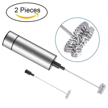 

Electric Milk Frother Fine Stainless Steel Electric Milk Frother Mini Coffee Blender Kitchen Cappuccino Egg Milk Frother