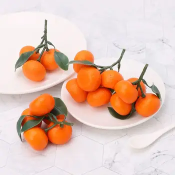 Realistyczne realistyczne sztuczne mandarynki owocowe pomarańcze fałszywy wyświetlacz ozdobne do żywności dekoracje domowe na przyjęcie tanie i dobre opinie CN (pochodzenie) 1 pc