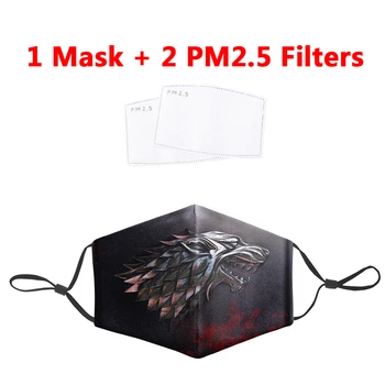 

Cartoon 3D Masks Game Of Thrones Mask Anti Dust Face Mask Protective PM2.5 Filter Mouth-Muffle Washable Bacteria Proof Flu Mask