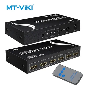 

MT-VIKI 4 input and 2 output HDMI switch splitter Infrared remote control switching Device panel button switching MT-HD4-2