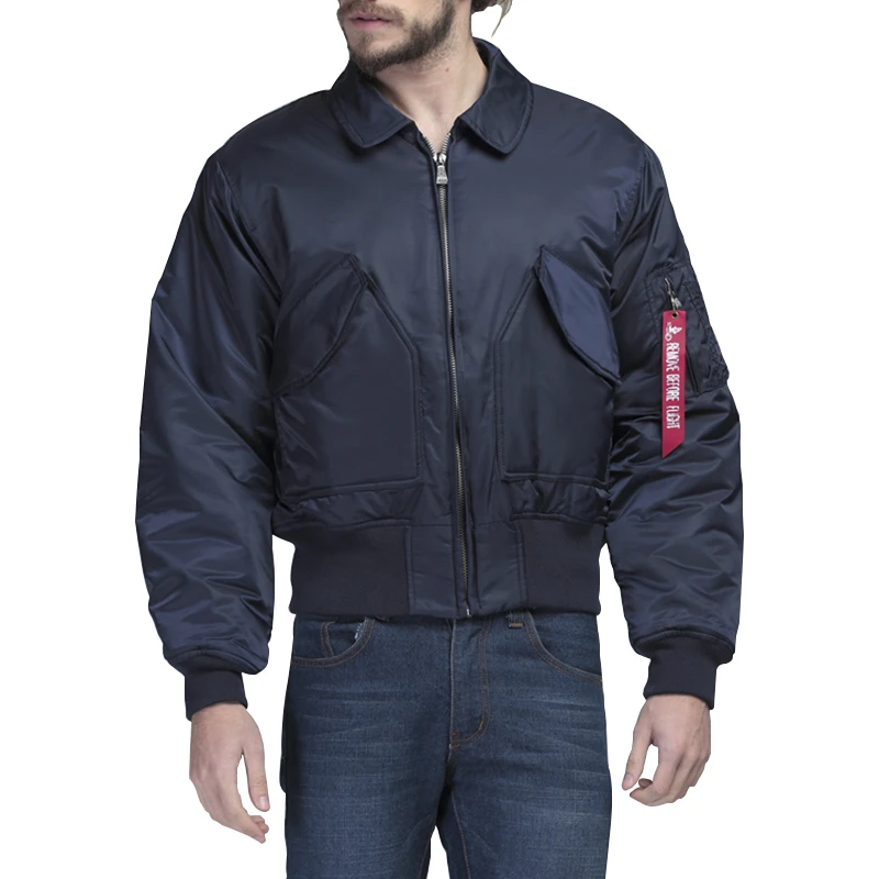 2020 Thick Cwu 45p Oversized Flight Jacket Men Warm Winter Bomber Coat