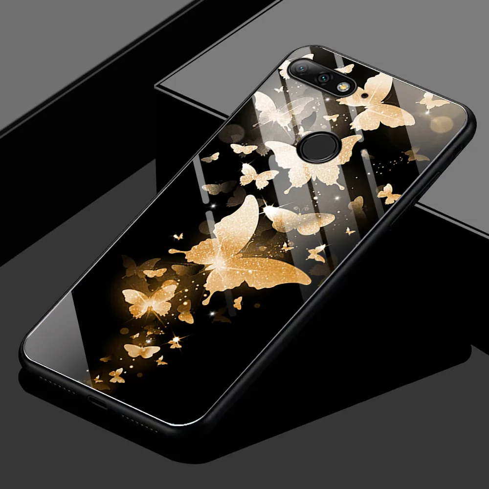 Чехол для huawei P10 P20 P30 Lite P Smart Plus 2019 чехол из закаленного стекла P8 P9 2017 задняя крышка