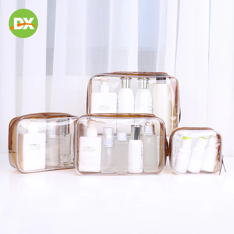 Eco-friendly Waterproof Transparent Three-dimension Portable Washing Travel Storage Bag Zip Lock Cosmetic Beauty Kit | Дом и сад