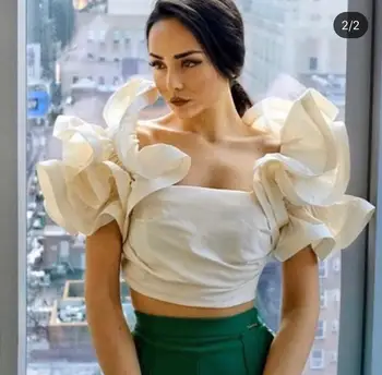 

2020 summer fashion women ruffles short shirt blouse for ladies chic short tops blouse ddxgz2v 5.28