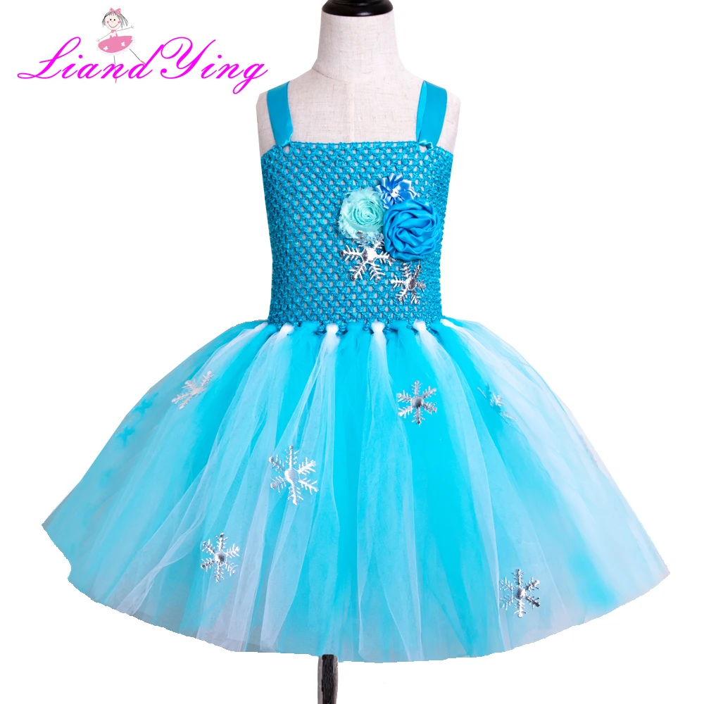 

Fancy 2-12y Baby Girl Princess Elsa Dress for Girls Clothing Wear Cosplay Elza Costume Halloween Christmas Party Tutu Dress