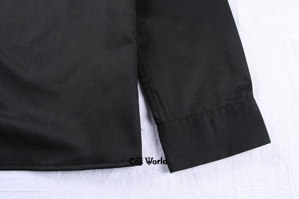 XS-XXL мужские женские весна осень с v-образным вырезом с длинным рукавом тонкая черная рубашка Топы Блузки для JK школьная форма Студенческая