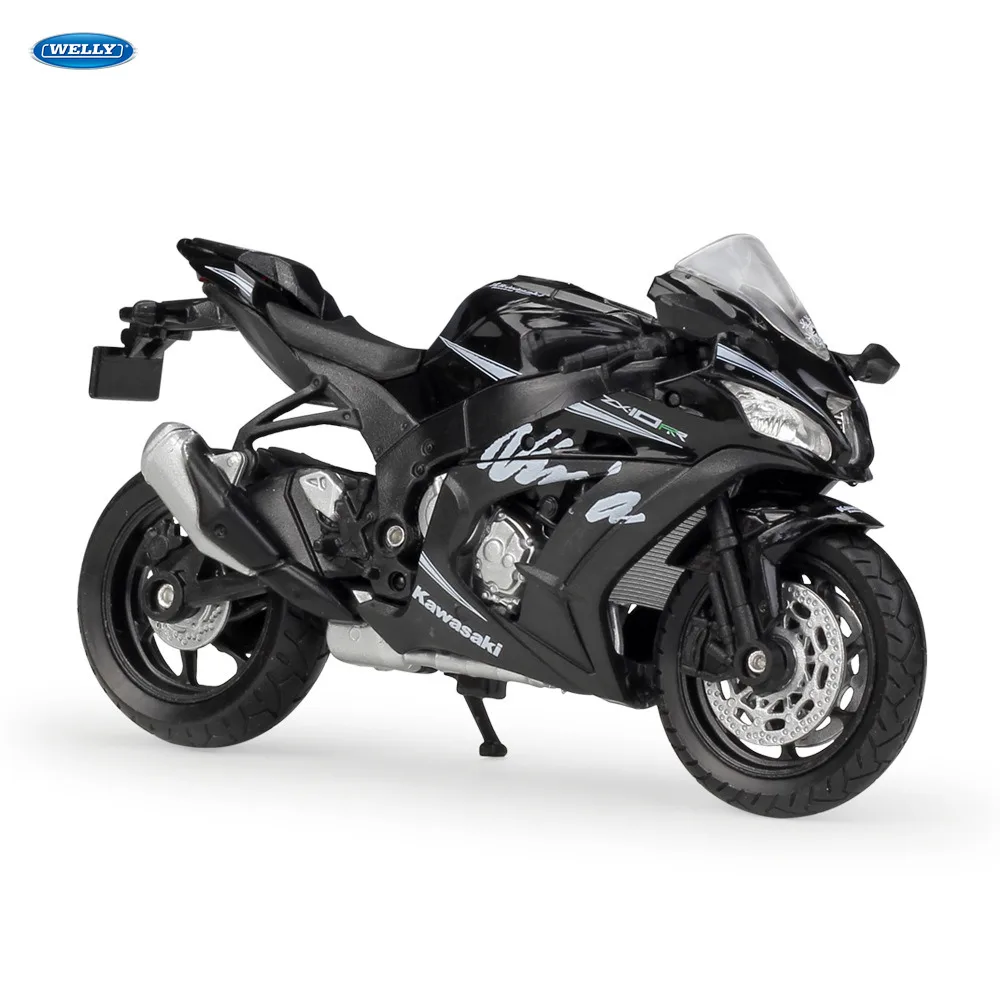 

WELLY 1:18 2017 Ninja ZX10-RR Diecast Alloy Motorcycle Model Toy For Children Birthday Gift Toys Collection
