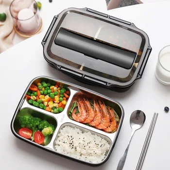 

Stainless Steel Insulated Lunchbox Double Layer Lunch Box Leakproof Student Breakfast Food Containers School Picnic Bento Boxes
